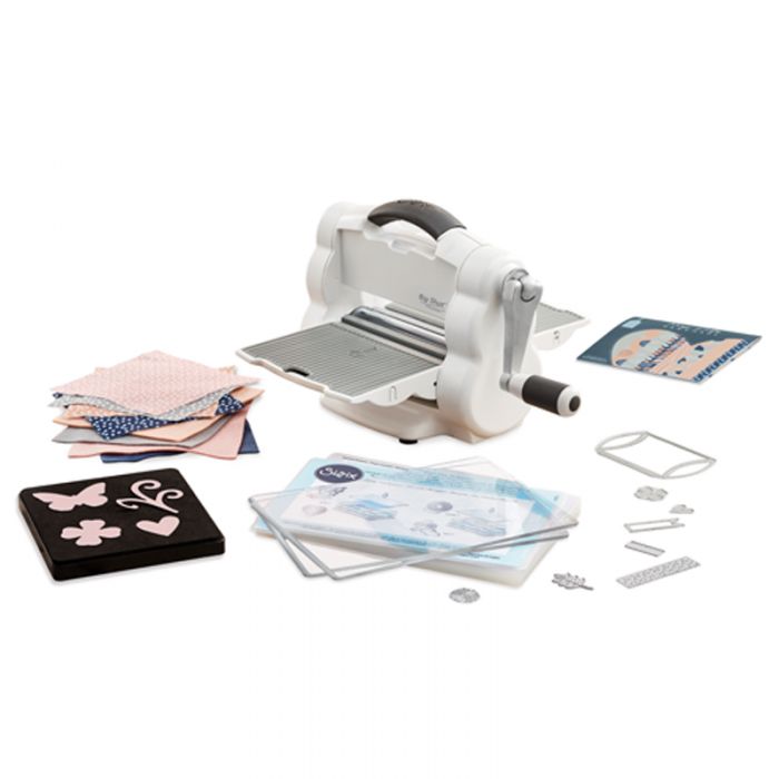 FUSTELLATRICE SIZZIX BIG SHOT STARTER KIT CON STOFFA MACCHINA PER FUSTELLE